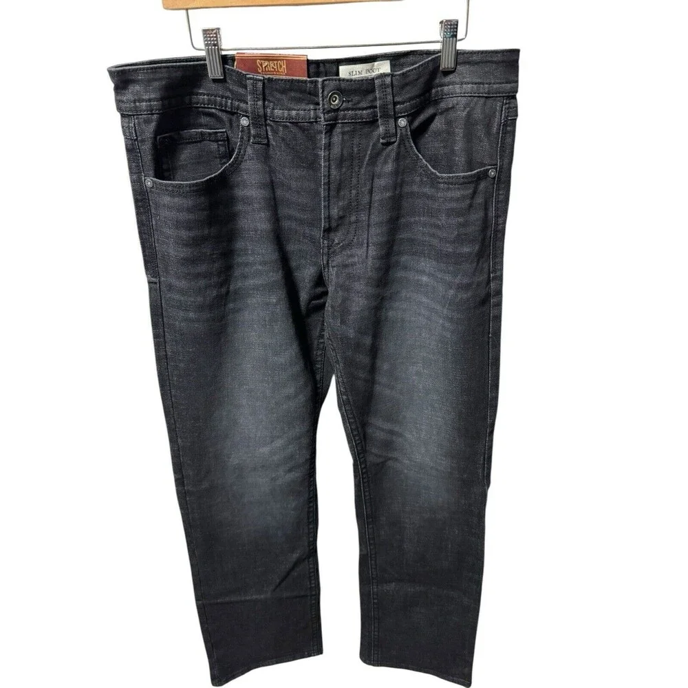T.K. Axel Men’s Slim Boot Jeans 34x34 Black NWT